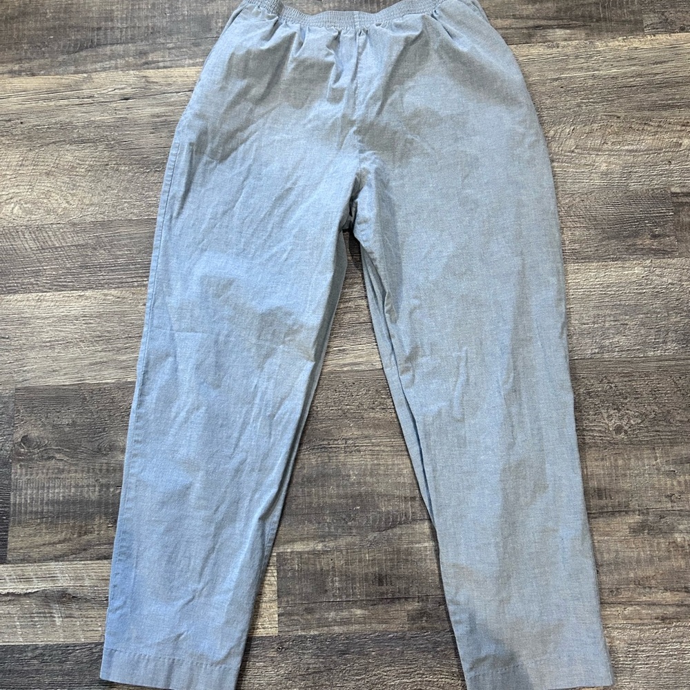 Alfred Dunner Women's Gray Chinos